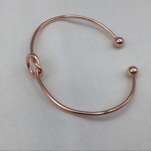Love knot Bangle in plated Rose Gold Women bracelet